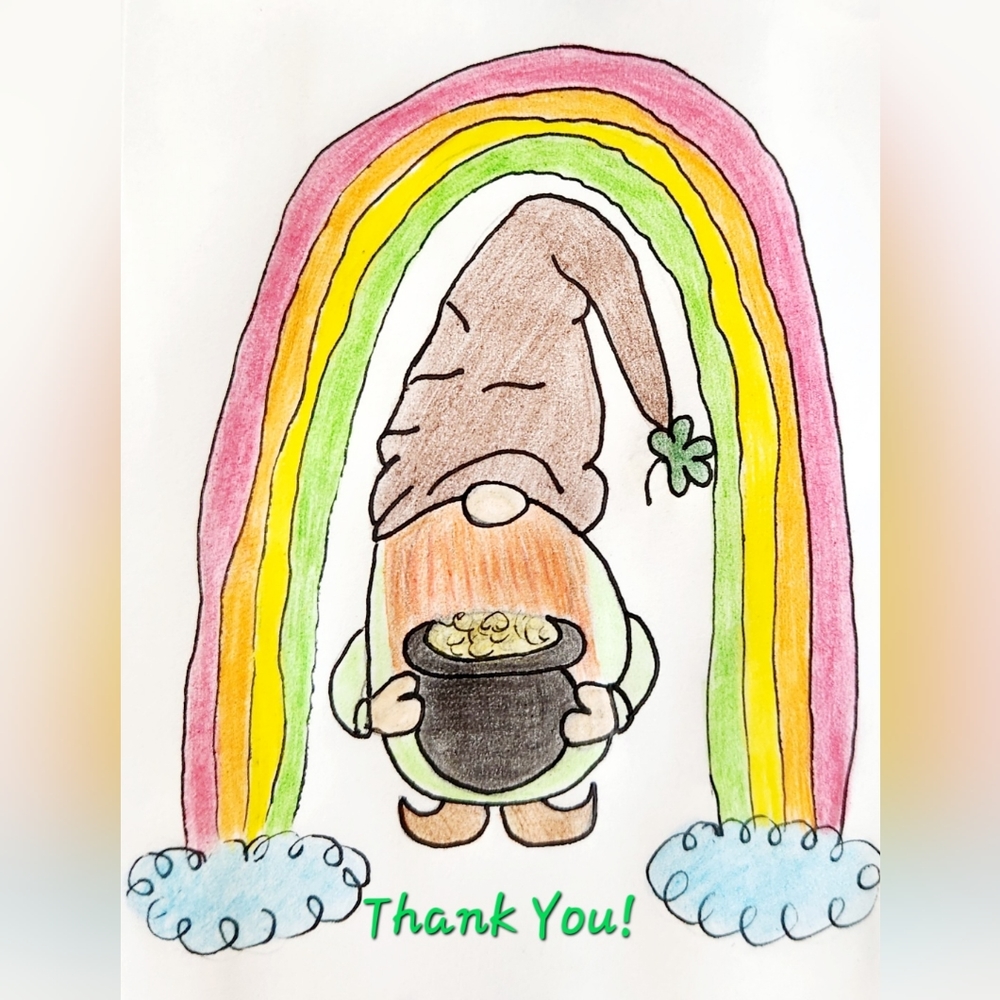 Original Art Work by Seller Pot of Gold 50pk Business Thank You Cards